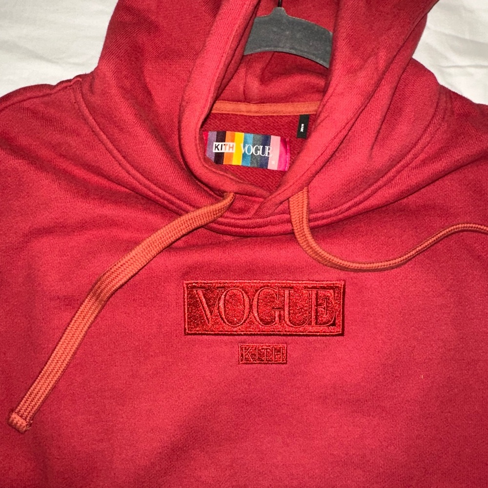 Kith Red Vogue Embroidered Hoodie